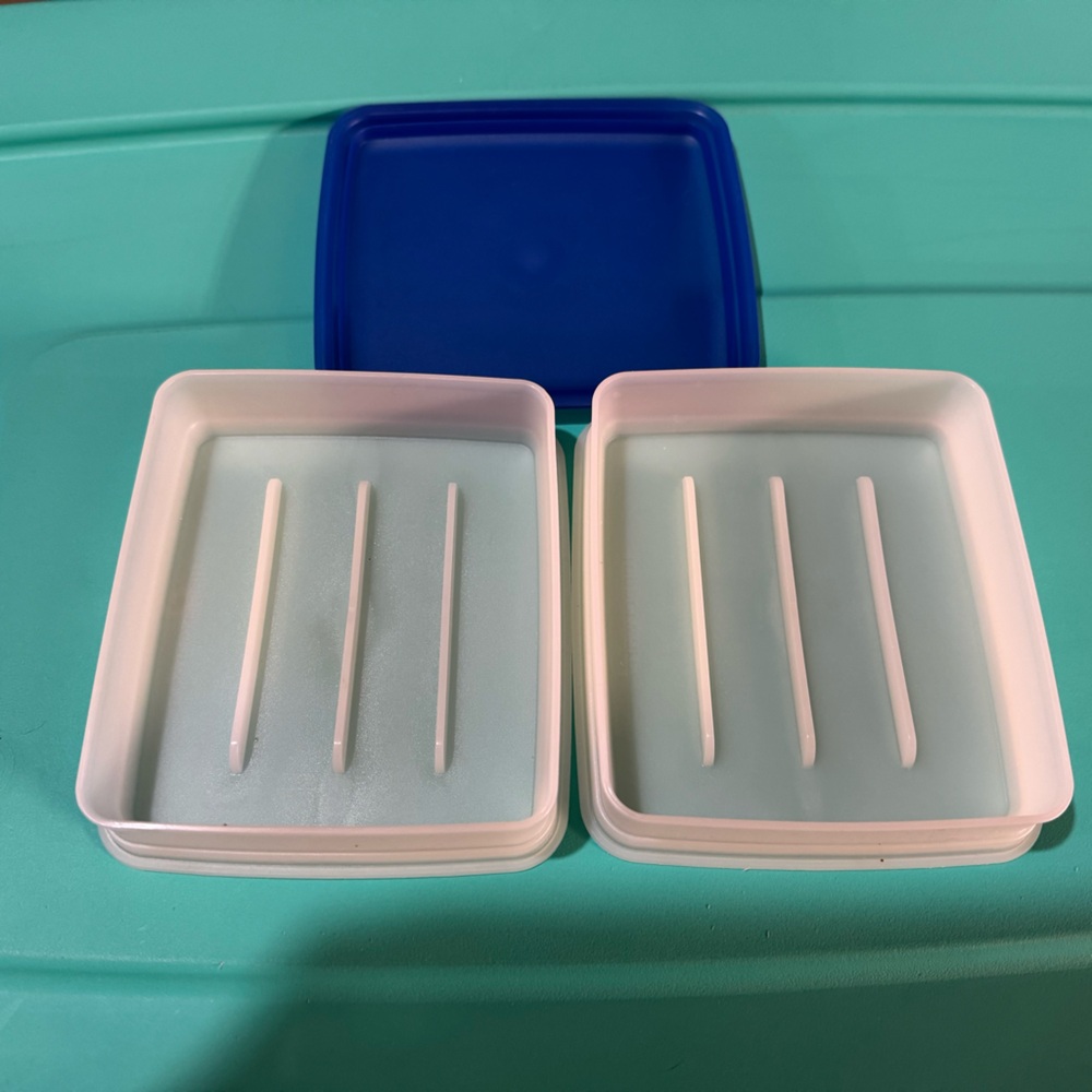 Vintage Tupperware, hotdog storage.Holds 8 hot dogs 🌭